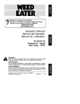 Weed Eater 530087310 Trimmer User Manual