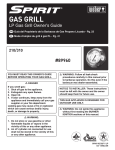 Weber 89960 Gas Grill User Manual
