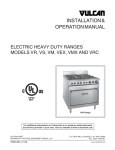 Vulcan-Hart VMX Range User Manual