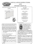 Vulcan-Hart BVD34FP30(F,L)N-1 Indoor Fireplace User Manual