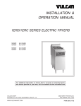 Vulcan-Hart 1ER50C Fryer User Manual