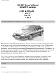 Volvo 850GLT Automobile User Manual