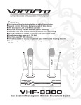 VocoPro VHF-3300 Microphone User Manual