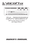 VocoPro DA-7909RV Stereo Amplifier User Manual