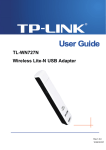 Vizio TL-WN727N Network Card User Manual