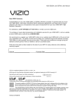 Vizio E320VL Flat Panel Television User Manual