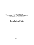 Visioneer 6200 Scanner User Manual