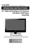 VIORE LED24VF65D Flat Panel Television User Manual