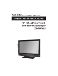 VIORE LCD19VH65 Flat Panel Television User Manual