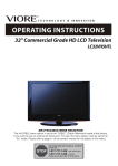 VIORE LC32VH5HTL Flat Panel Television User Manual