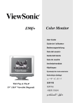 ViewSonic E90f+ Computer Monitor User Manual