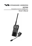 Vertex Standard HX760S Marine Radio User Manual