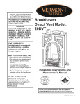 Vermont Casting 20DVT Indoor Fireplace User Manual
