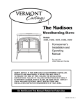 Vermont Casting 1655, 1656, 1657, 1658, 1659 Stove User Manual