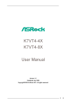 Verbatim K7VT4-4X Computer Hardware User Manual