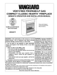 Vanguard Heating VMH26TPB Indoor Fireplace User Manual