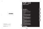 Univex YDP-123 Electronic Keyboard User Manual