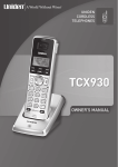 Uniden TCX930 Cell Phone User Manual