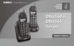 Uniden DXI4560 Series, DXI4561 Series Cordless Telephone User Manual