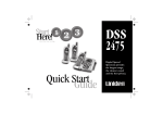 Uniden DSS 2475 Cordless Telephone User Manual