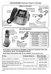 Uniden CEZAI2998 Cordless Telephone User Manual