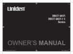 Uniden 6035 + 1 Cordless Telephone User Manual