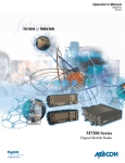 Tyco Electronics M7200 Radio User Manual
