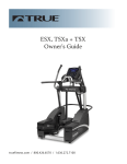 True Fitness TSX Elliptical Trainer User Manual
