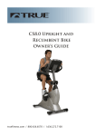 True Fitness CS8.0 Treadmill User Manual