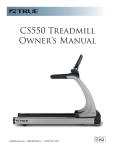 True Fitness CS550 Treadmill User Manual