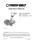 Troy-Bilt 640C Tiller User Manual