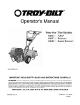 Troy-Bilt 634BM Tiller User Manual