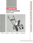 Troy-Bilt 5210R Snow Blower User Manual