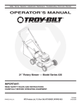 Troy-Bilt 430 Lawn Mower User Manual
