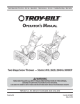 Troy-Bilt 3090XP Snow Blower User Manual