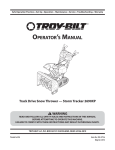 Troy-Bilt 2690XP Snow Blower User Manual