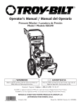 Troy-Bilt 20240 Pressure Washer User Manual