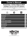 Tripp Lite 240/415V Power Supply User Manual