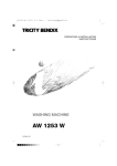 Tricity Bendix AW 1253 W Washer User Manual