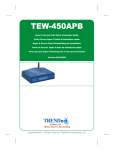 TRENDnet Super G Access Point Network Router User Manual