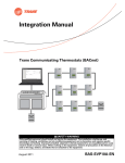 Trane BAS-SVP10A-EN Thermostat User Manual