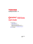 Toshiba X300 Laptop User Manual