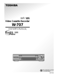 Toshiba W-707 VCR User Manual