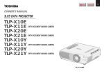 Toshiba TLPX10E Projector User Manual