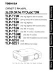 Toshiba TLP-T72 Projector User Manual