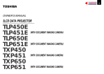 Toshiba TLP381 Projector User Manual