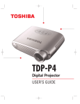 Toshiba TDP-P4 Projector User Manual