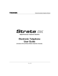 Toshiba Strata DK Telephone User Manual