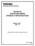 Toshiba SD-P91S Portable DVD Player User Manual