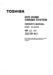 Toshiba SD-44HKSE Home Theater System User Manual